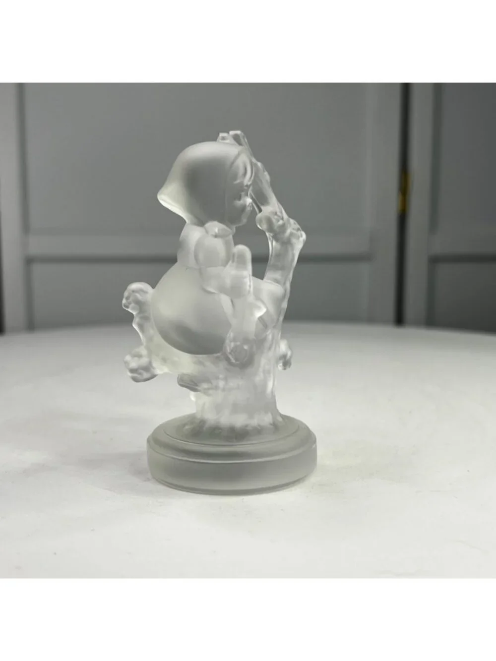 Vintage Goebel Hummel Apple Tree Girl Crystal Frosted Glass Figurine 1992